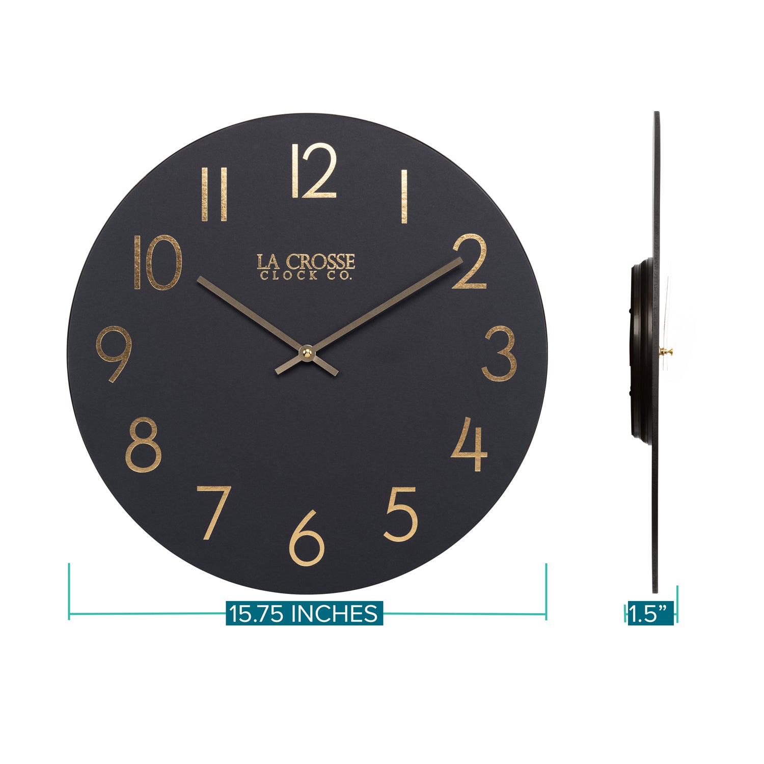 404-3841C 15.75-Inch Nyx MDF Wall Clock