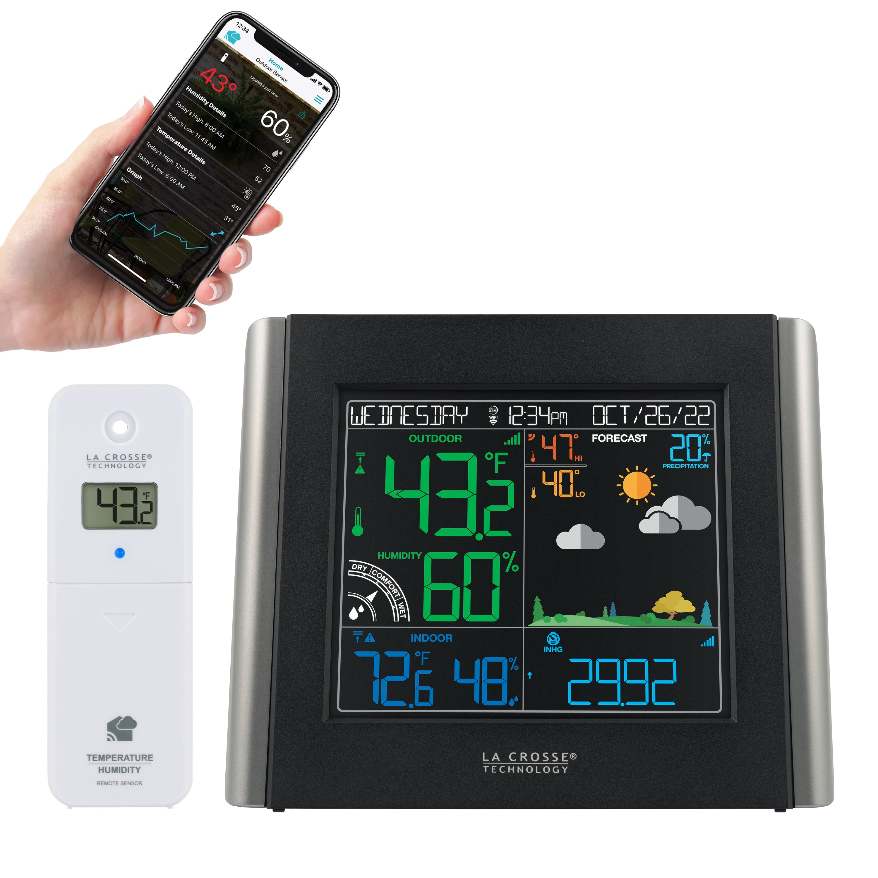 La Crosse Technology Digital Weather Station with Wireless Outdoor Sensor  in the Digital Weather Stations department at