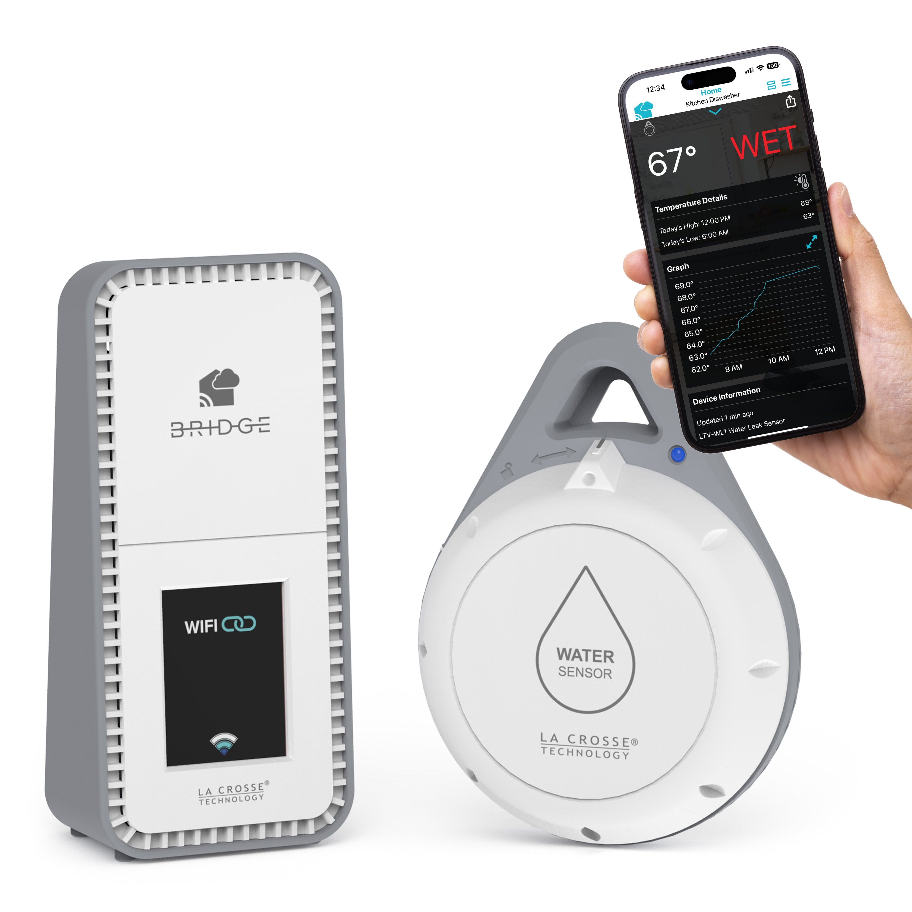 Leak Geek Spot Detection System | Wi-Fi Water Leak Alerts | La Crosse ...