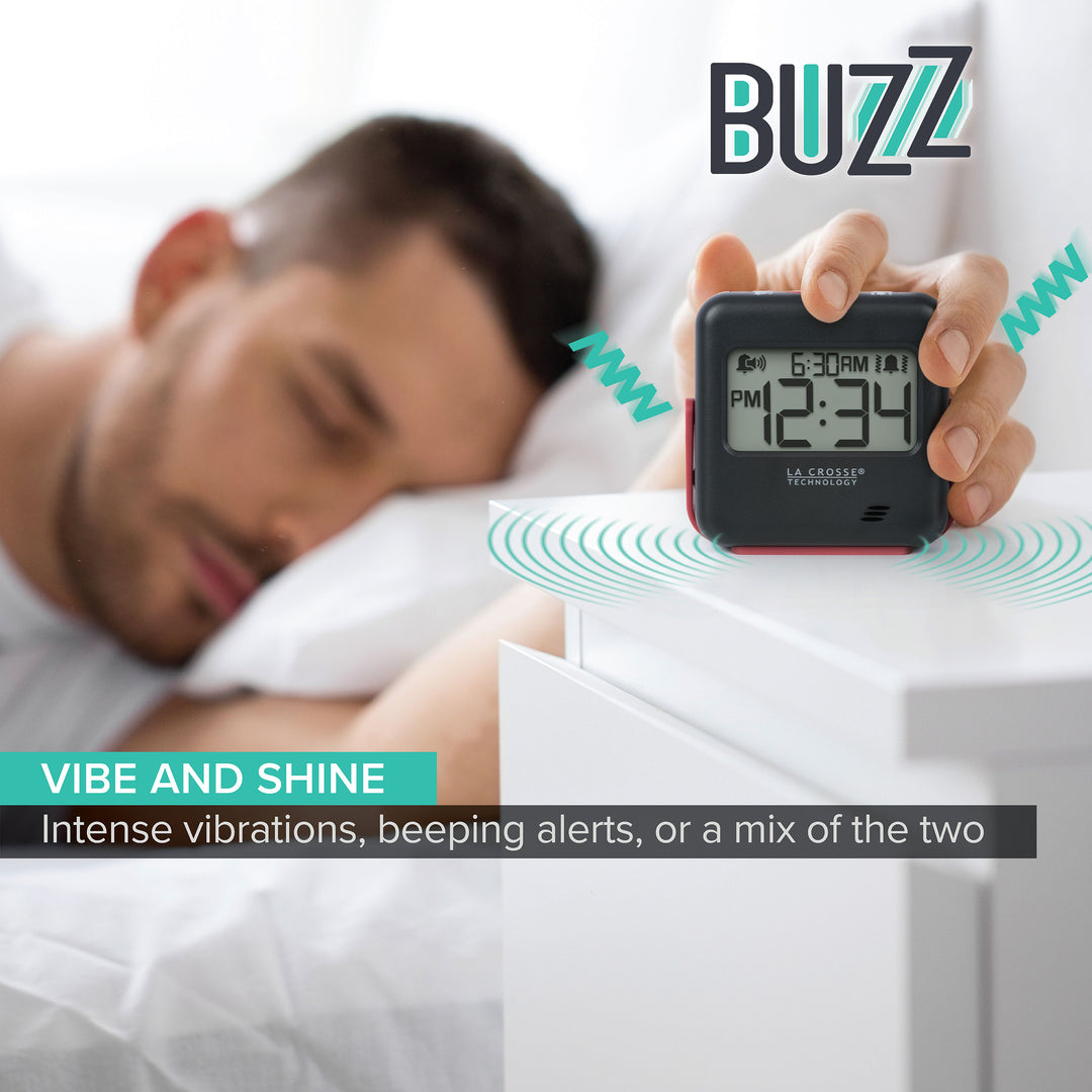 617-43937 BUZZ Vibration Alarm Clock