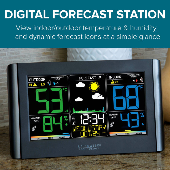 Wireless Color Weather Station C85845V4 w/ Forecast Display | La