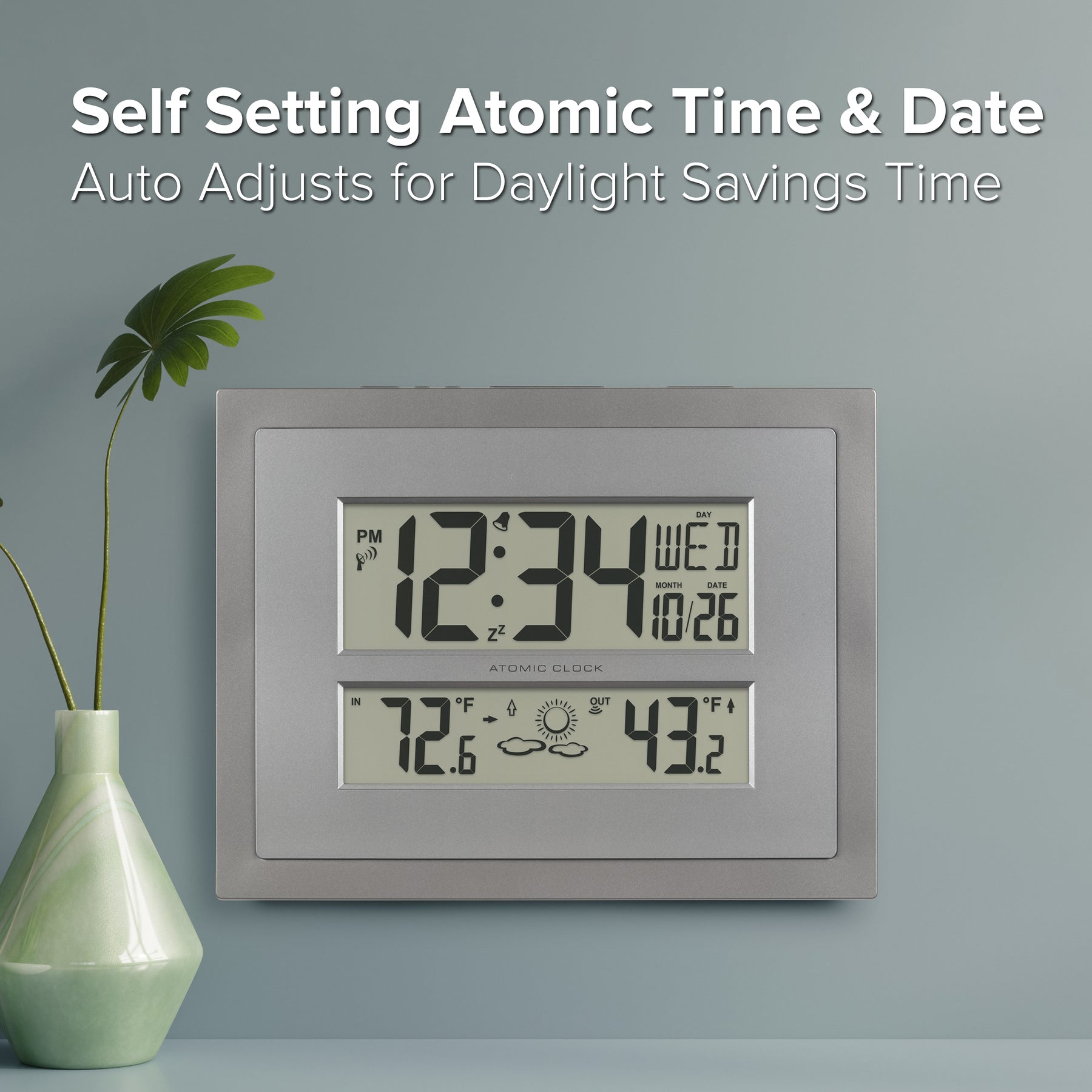 W88631 Atomic Digital Wall Clock W88631 Atomic Digital Wall Clock