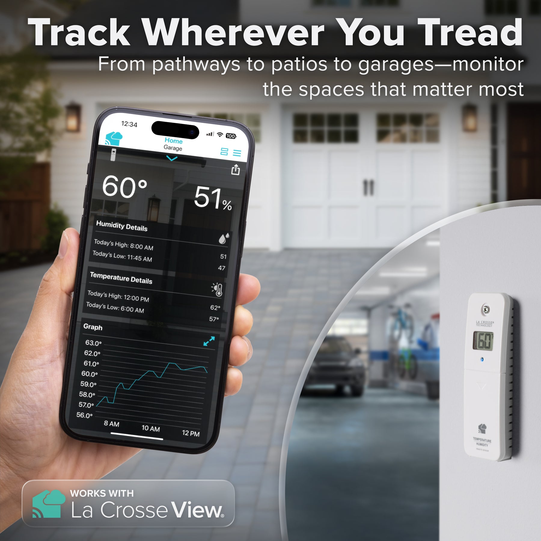 Temp Tracker Wi-Fi Alert System | Temp & Humidity Sensor | La Crosse ...