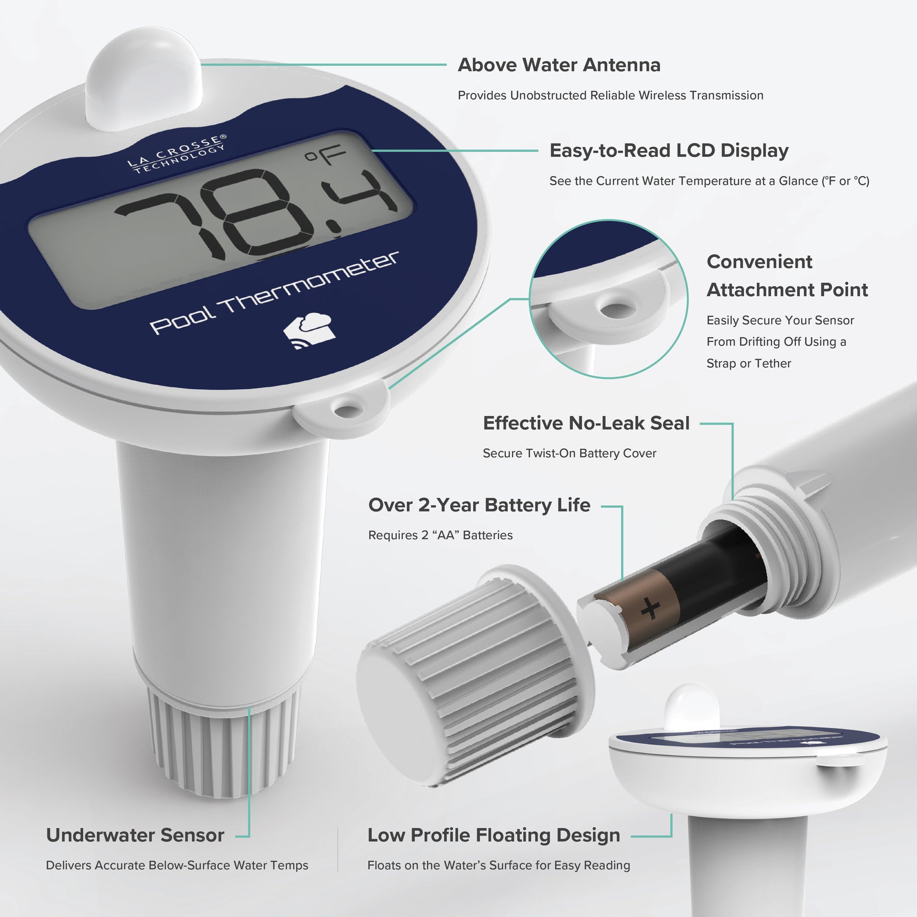 Pool Temperature Sensor | Remote Pool Monitoring | La Crosse Technology
