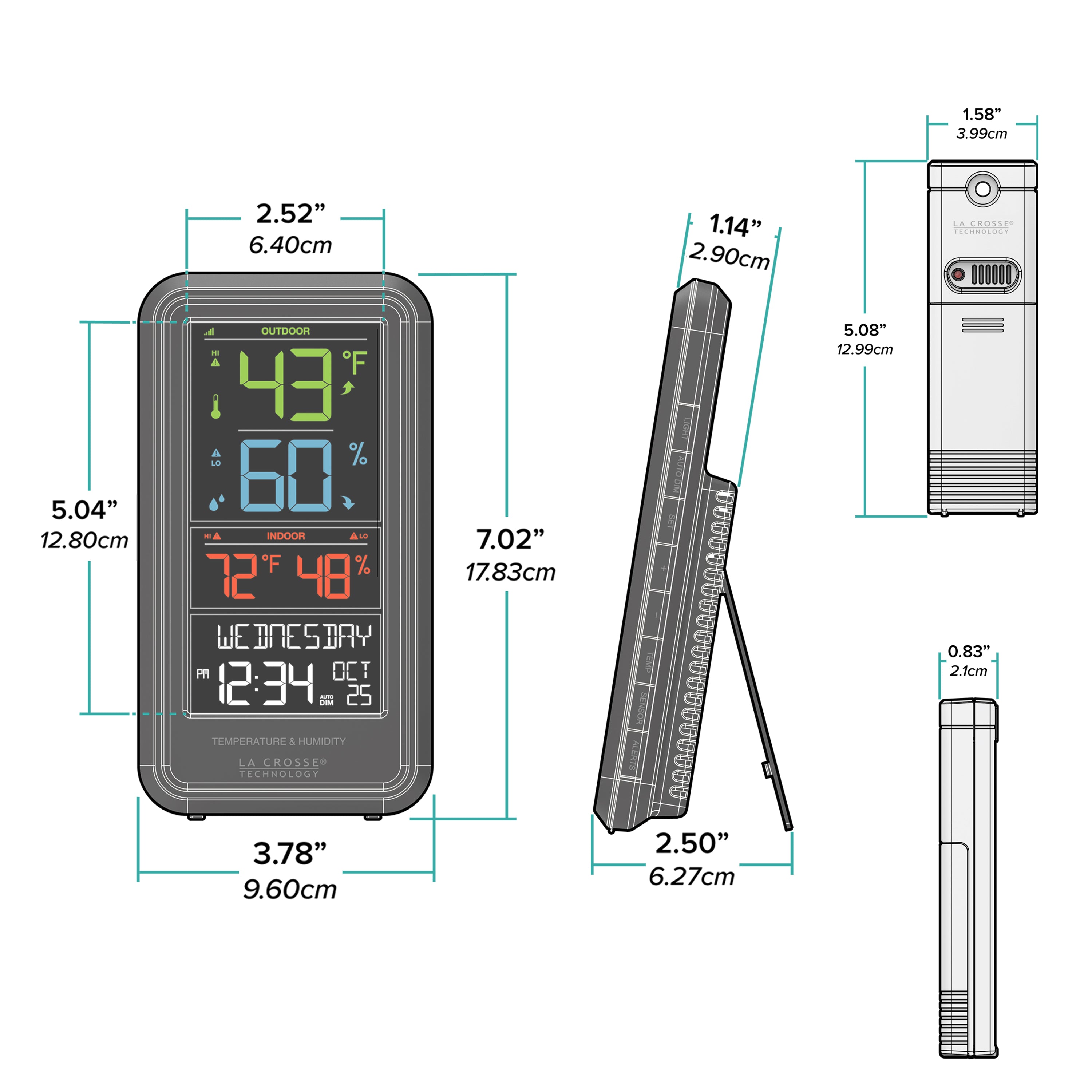 Temperature and Humidity Station with 3 Indoor Sensors