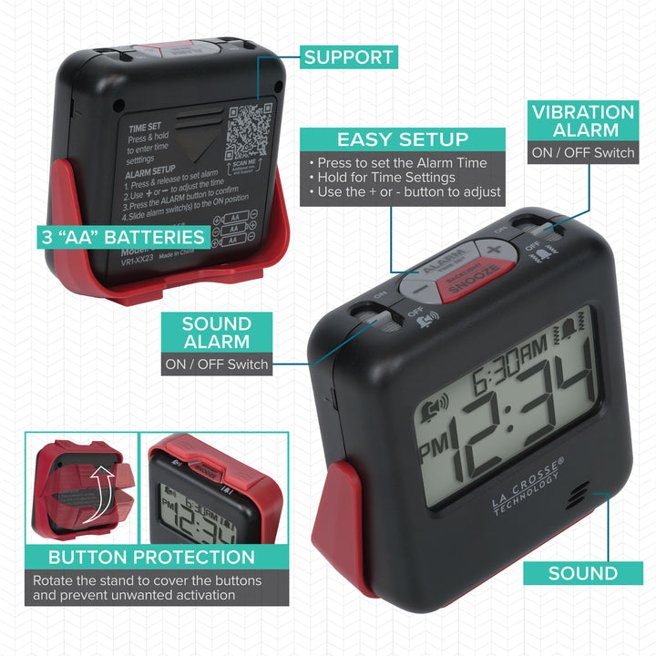 617-43937 BUZZ Vibration Alarm Clock