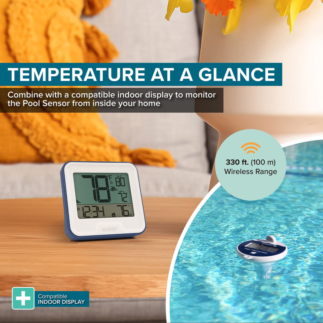 pool clock and thermometer
