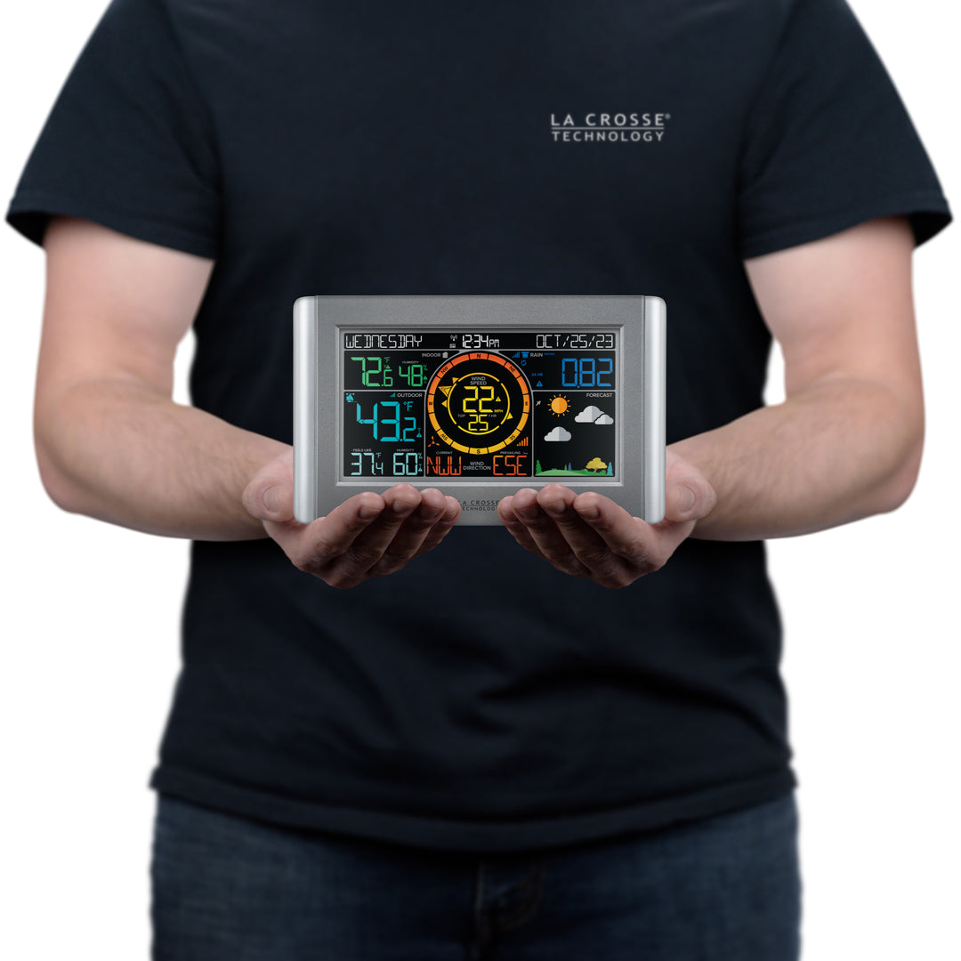 Color Weather Station with Wind, Rain, Temp & Forecast Data | La