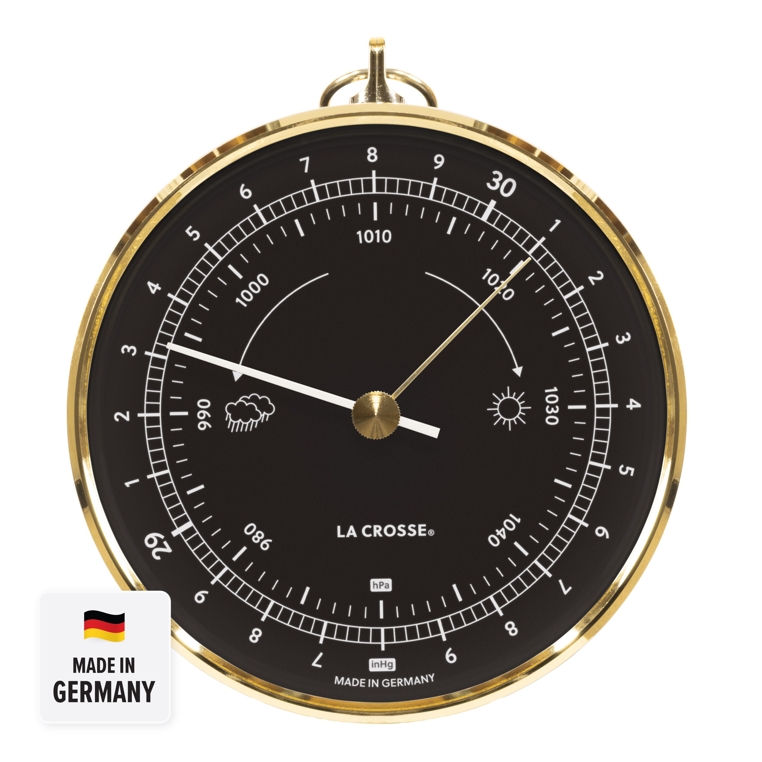 138-611B Analog Dial Barometer – Black