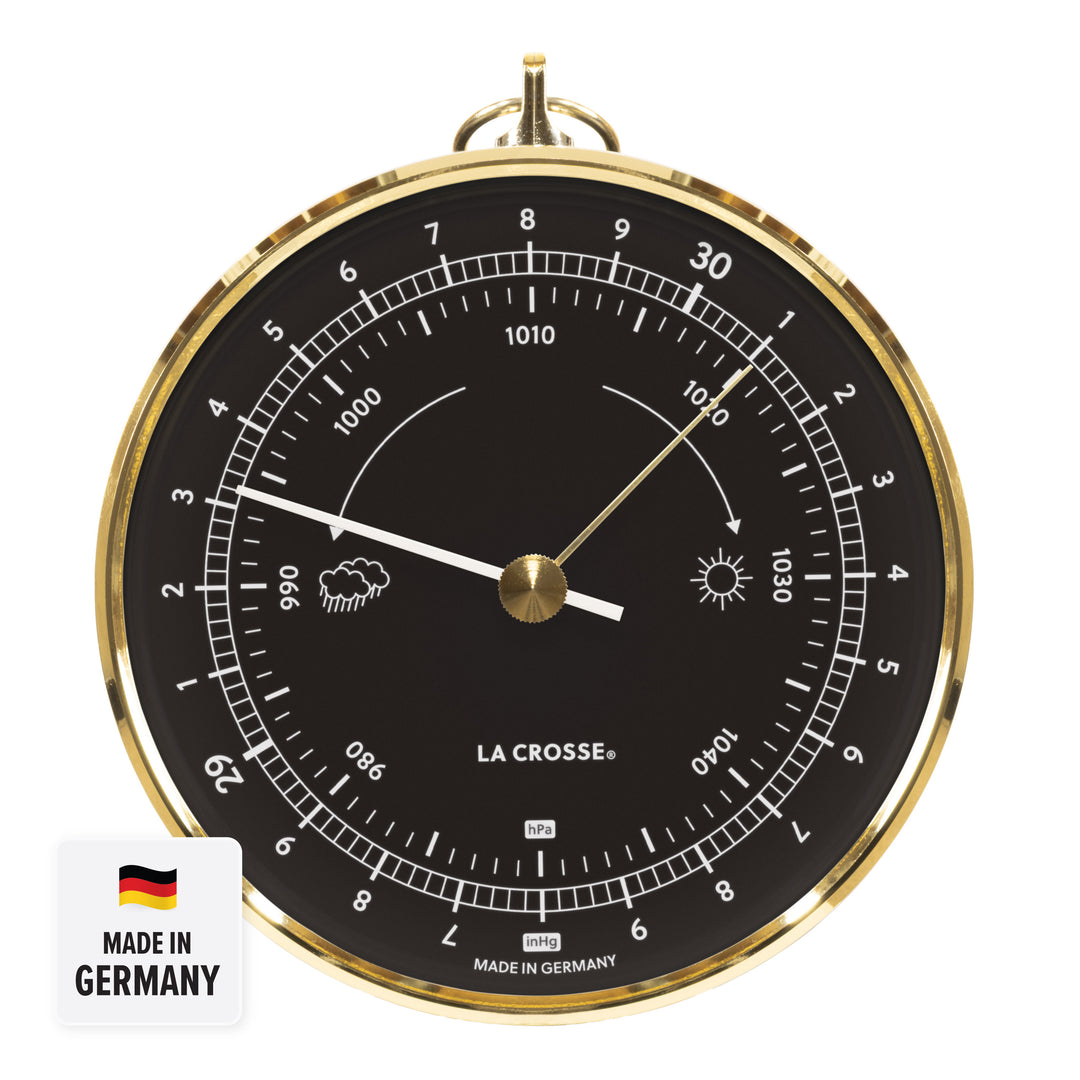 138-611B Analog Dial Barometer – Black