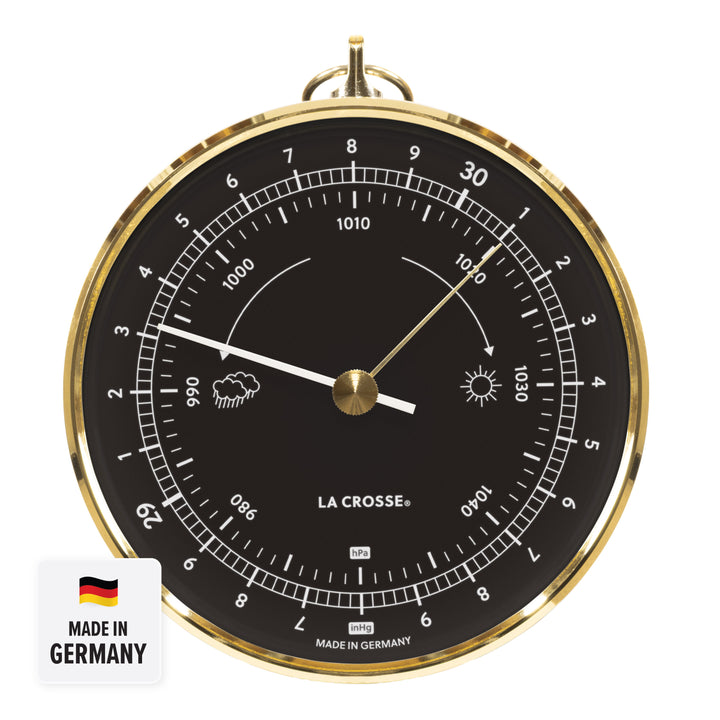 138-611B Analog Dial Barometer – Black
