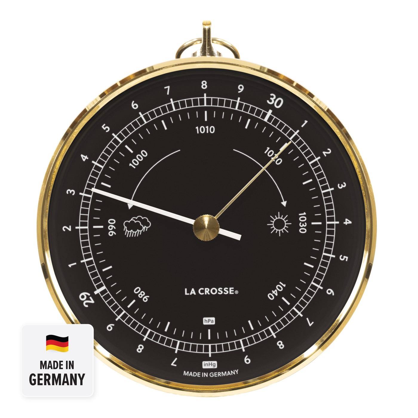 138-611B Analog Dial Barometer – Black