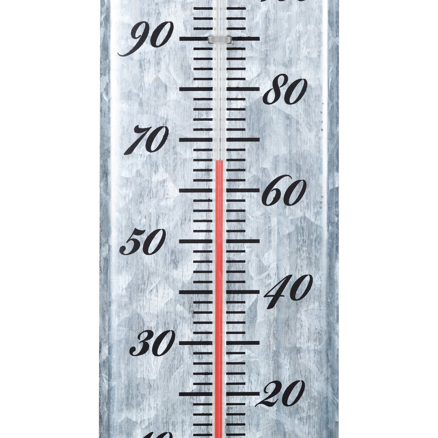 Galvanized Metal Thermometer 19.5