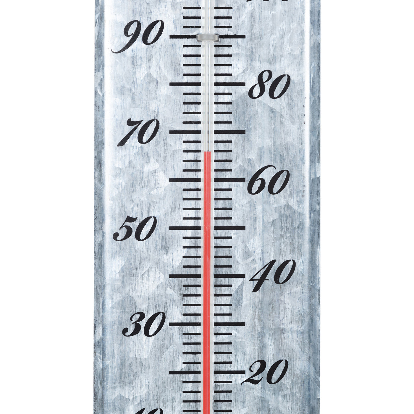 Large Galvanized Metal Thermometer