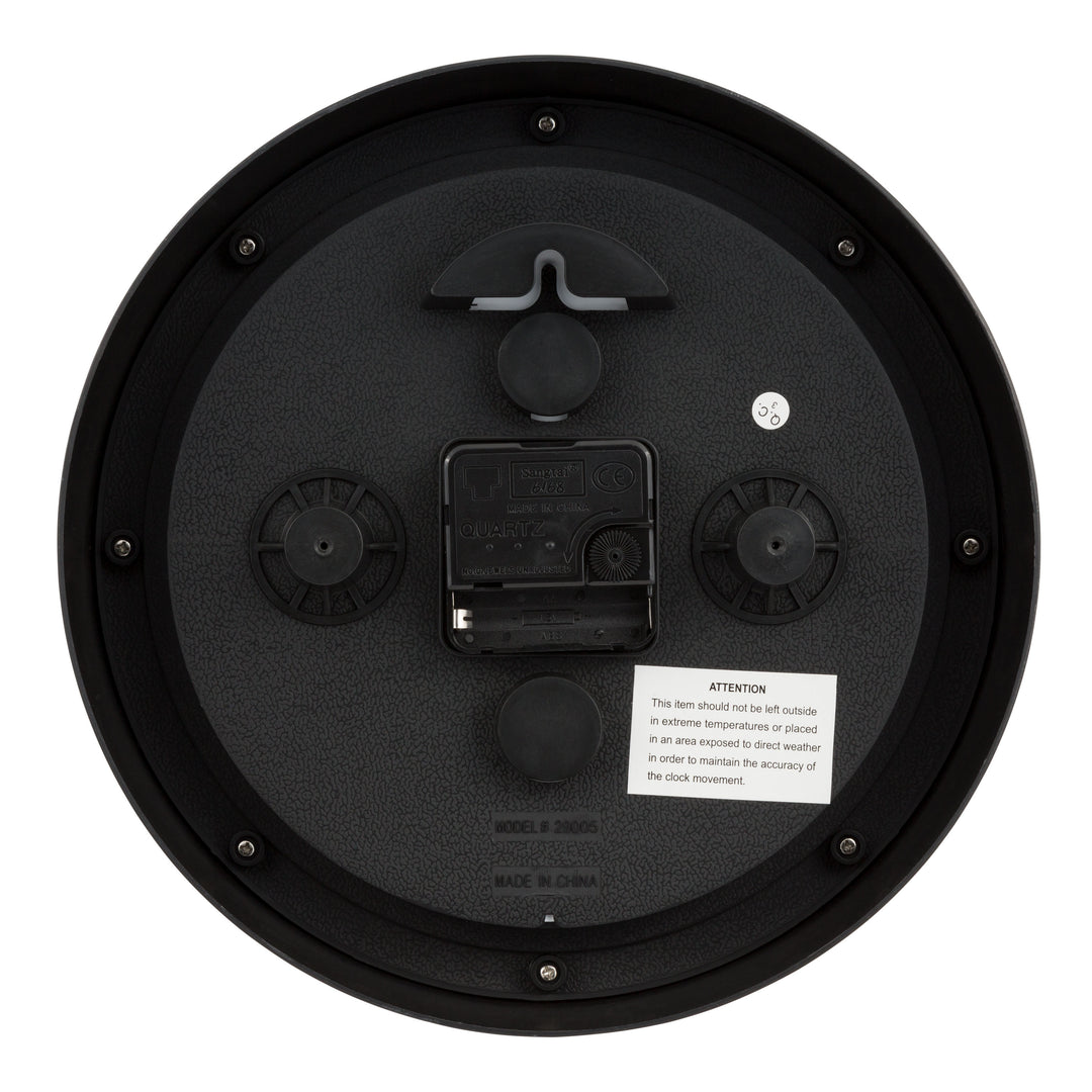 29005 10-inch Waylon Indoor/Outdoor Wall Clock