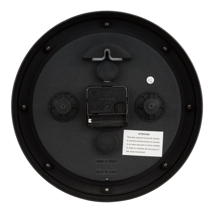29005 10-inch Waylon Indoor/Outdoor Wall Clock