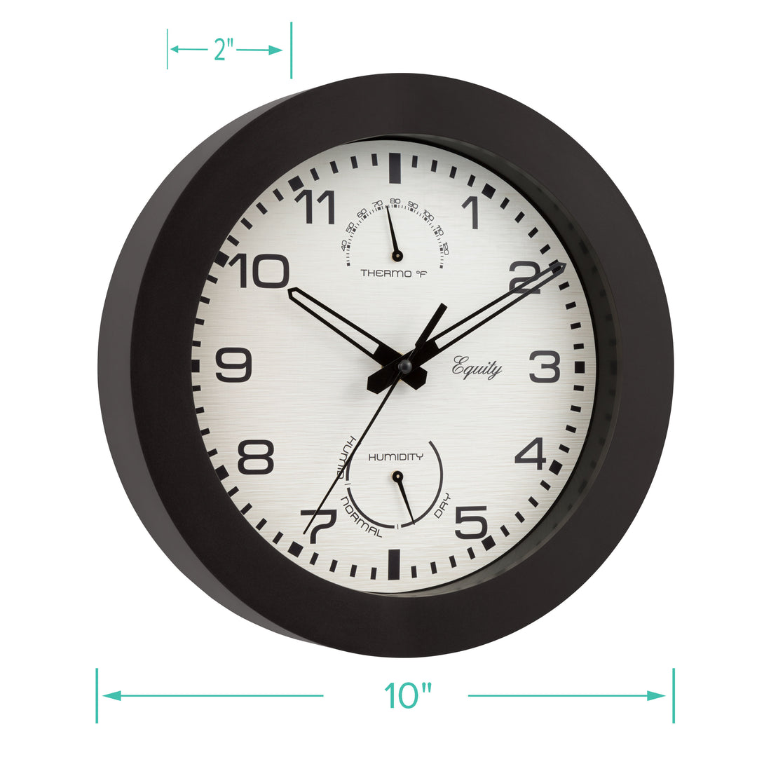 29005 10-inch Waylon Indoor/Outdoor Wall Clock