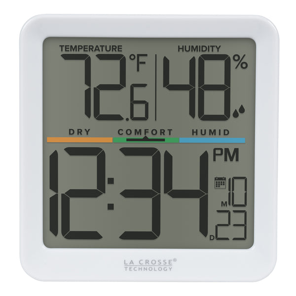インテリア時計 onulife Temperature and humidity clock 302-1408-TBP_headon_grande.jpg