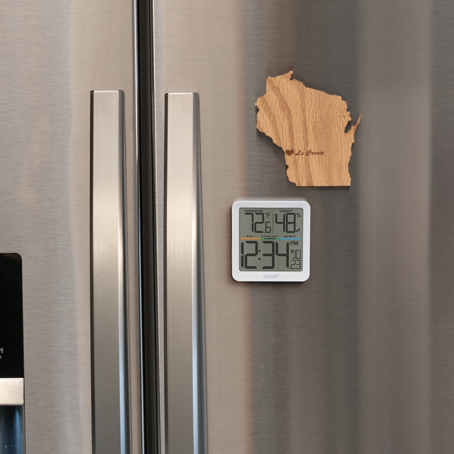 Digital Clock with Comfort Meter | Temp & Humidity Monitor | La
