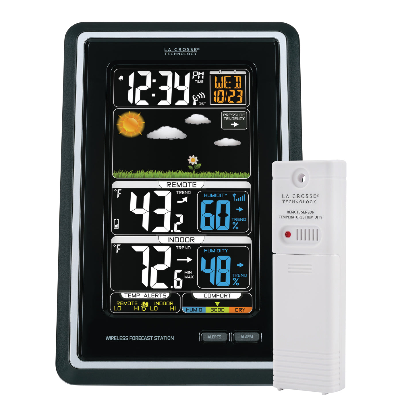 La Crosse Technology Wireless Thermometer with Tri-Color LCD