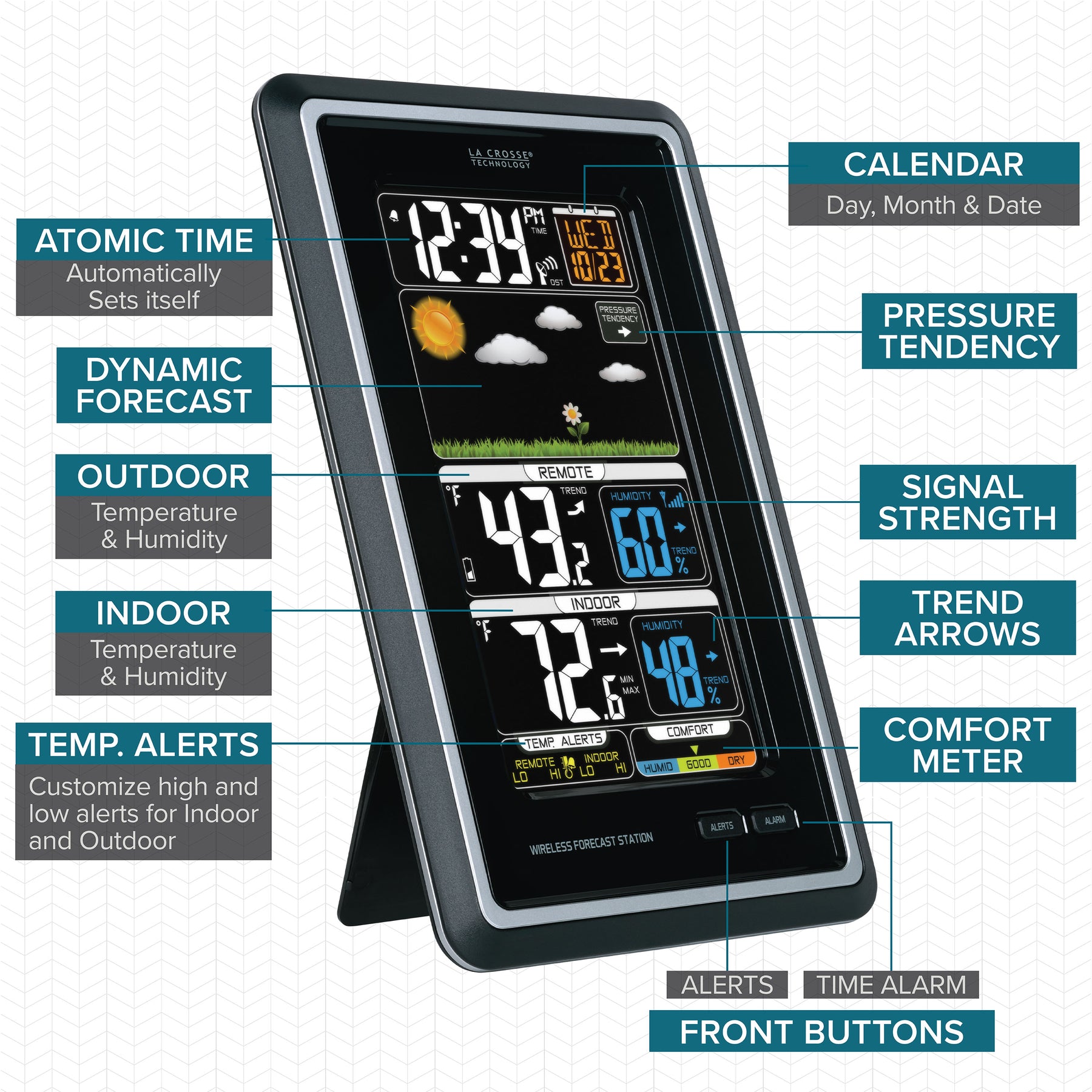 Wireless Indoor and Outdoor Weather Station Color Screen- USB Plugged ... Wireless color weather station