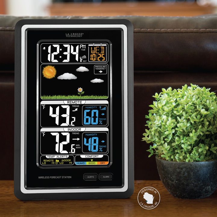8フィート　THREE WEATHER 308-1425CV2 Wireless Color Weather Station
