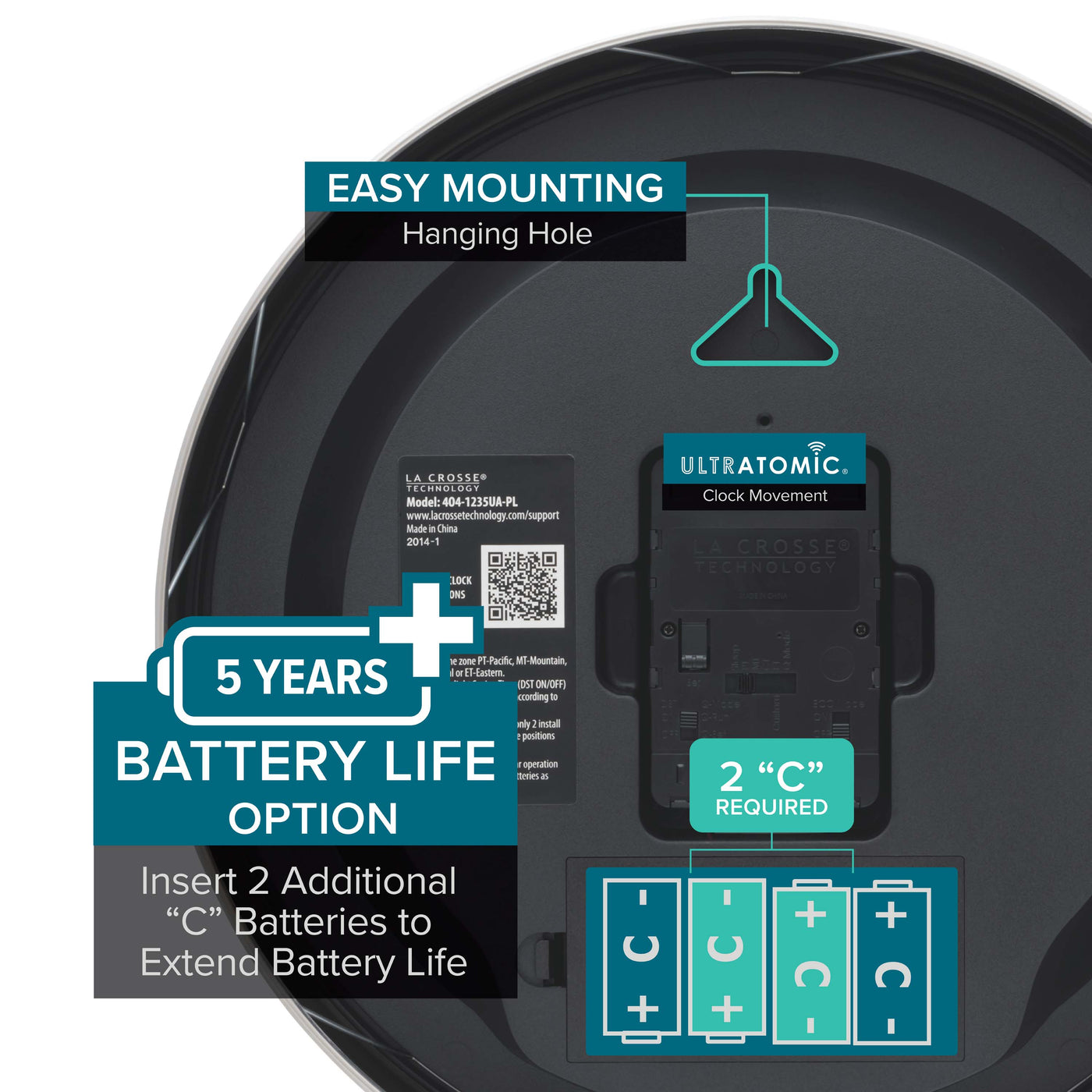 404-1235UA-PL Easy Mounting 5 year battery life