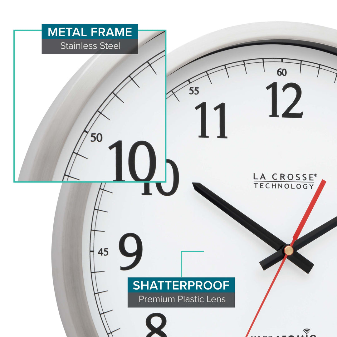 404-1235UA-PL 14-inch UltrAtomic - Analog Wall Clock