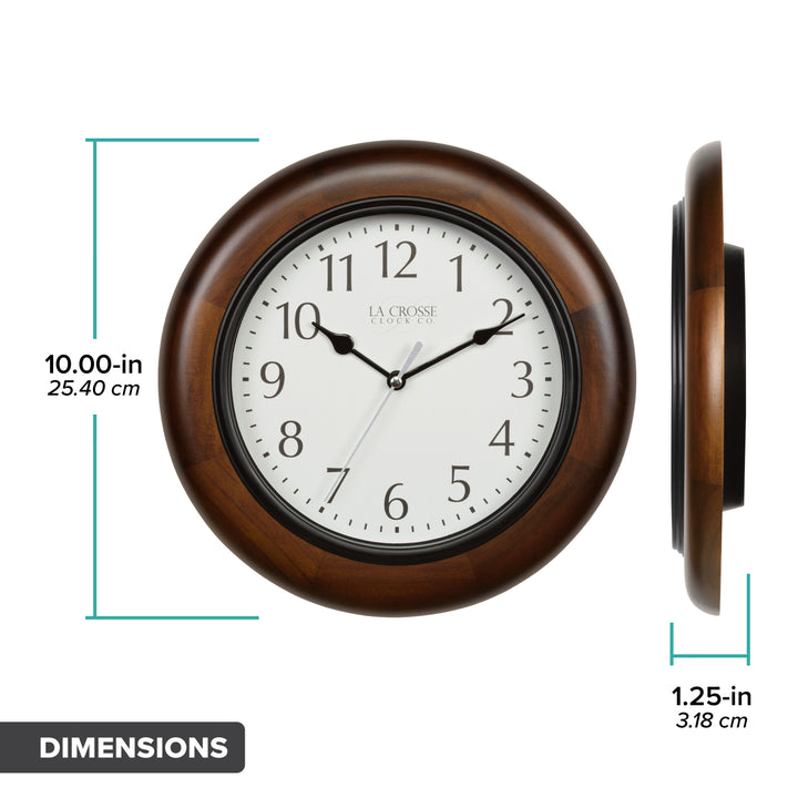 404-2625 10-inch Linwood Wall Clock