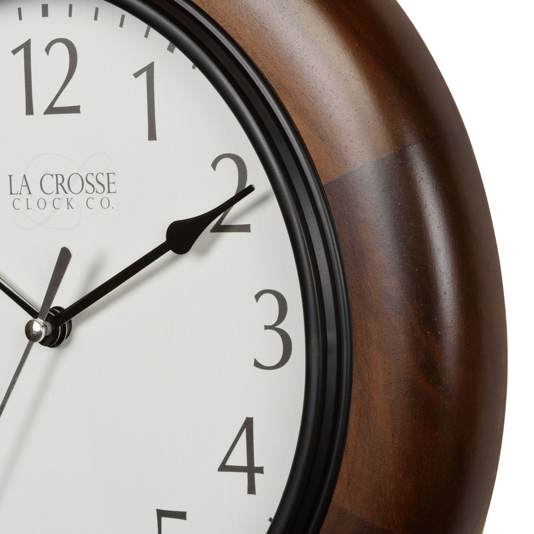 50s Wood＆Brass clock Clockswise Relógio de parede de plástico de inspiração vintage de
