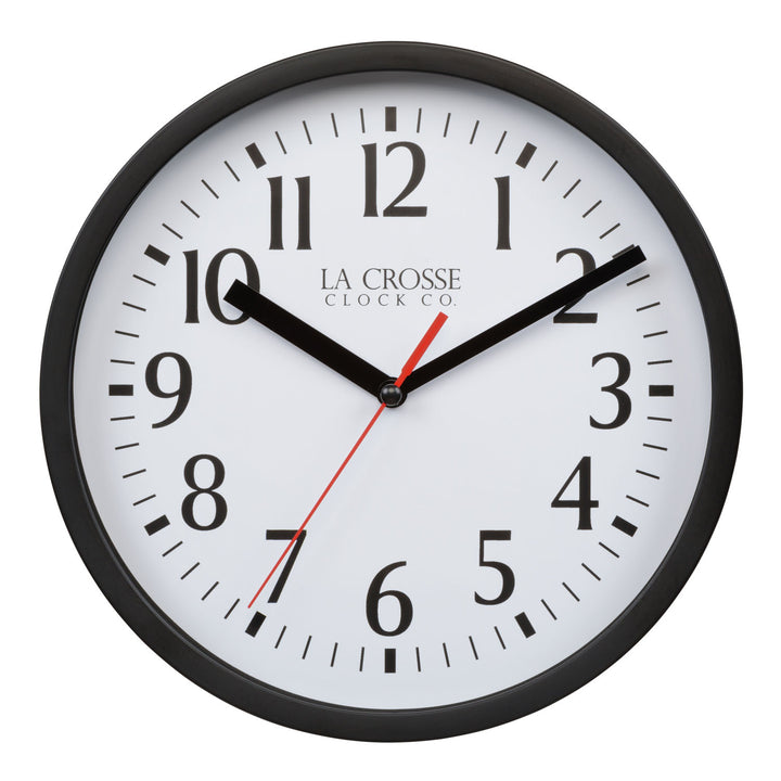 404-3020B 8-inch Basics Analog Wall Clock – Black