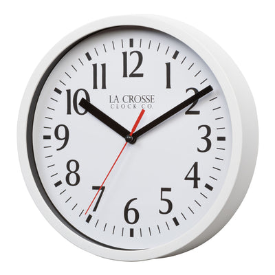 404-3020W 8-inch Basics Analog Wall Clock – White