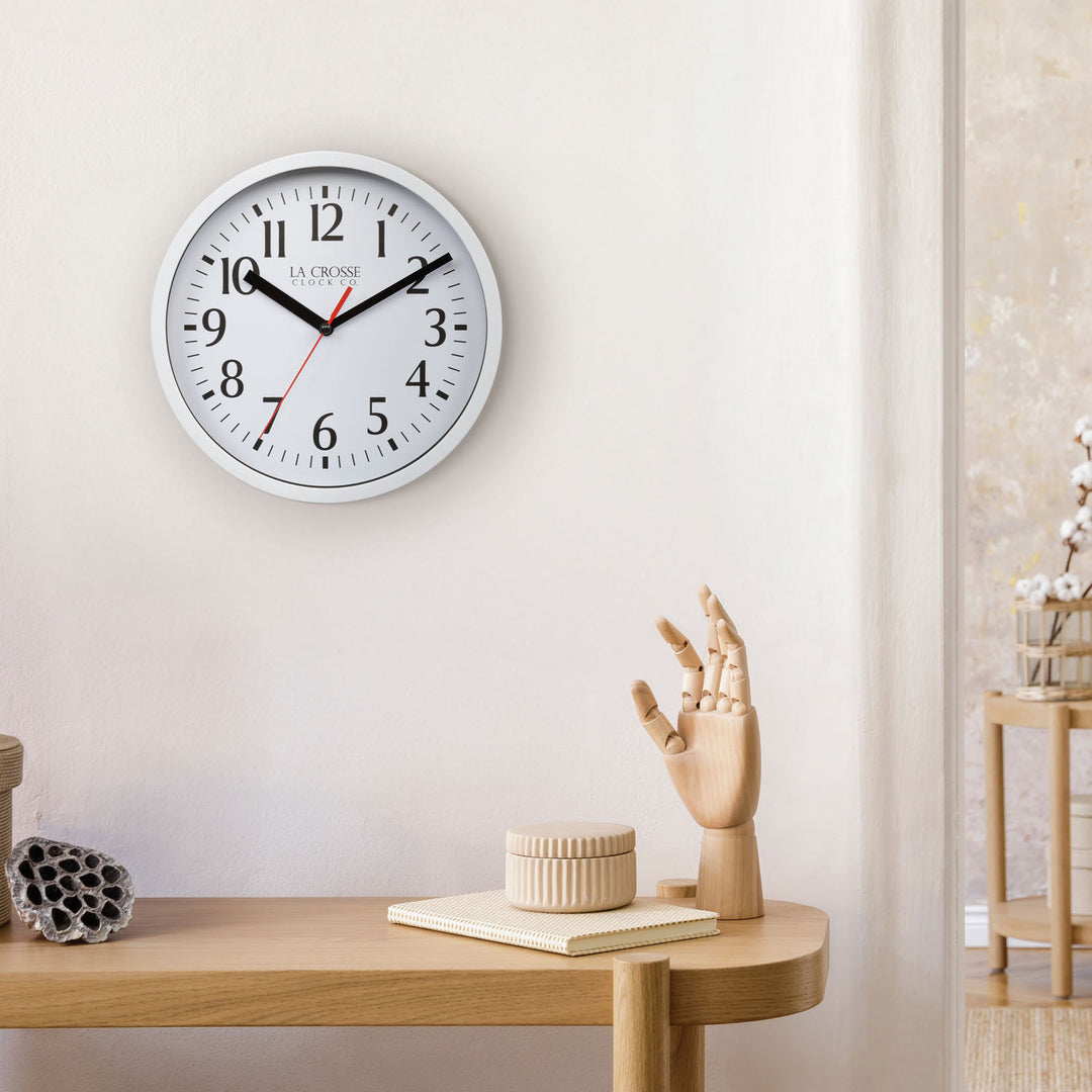 404-3020W 8-inch Basics Analog Wall Clock – White