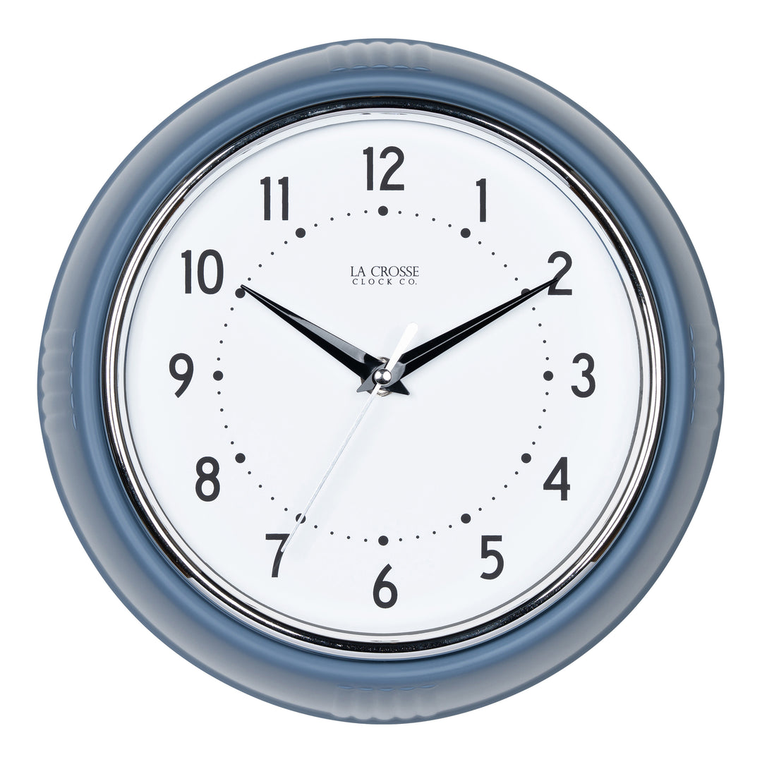 404-3024IB  9.5-Inch Diner Wall Clock - Indigo Blue