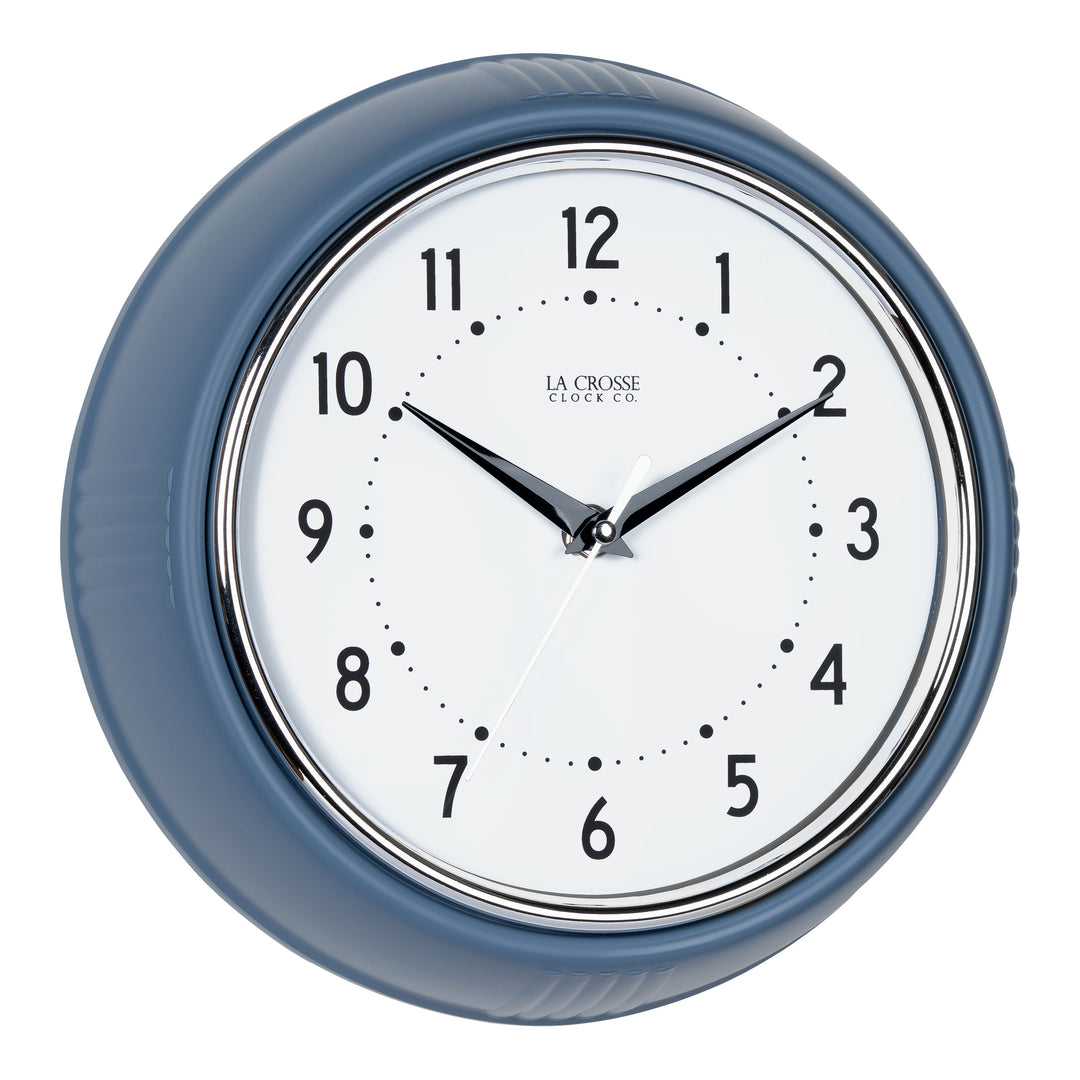 404-3024IB  9.5-Inch Diner Wall Clock - Indigo Blue