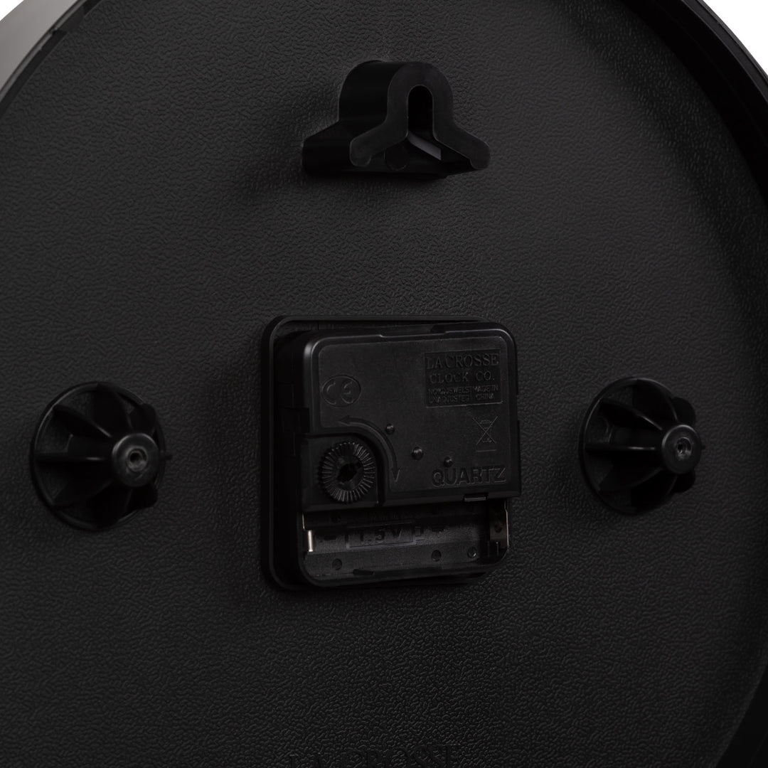404-3025B 10-inch Basics Analog Wall Clock – Black