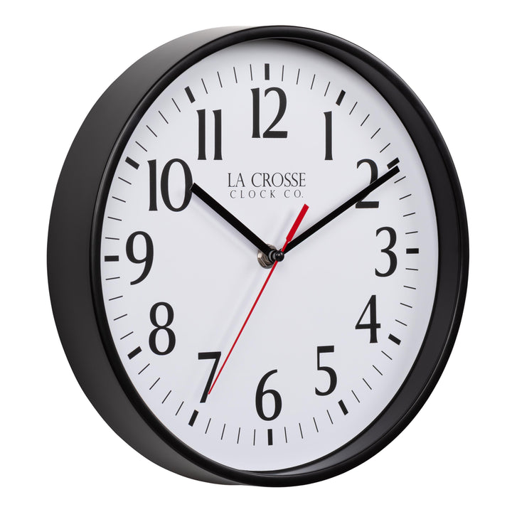 404-3025B 10-inch Basics Analog Wall Clock – Black