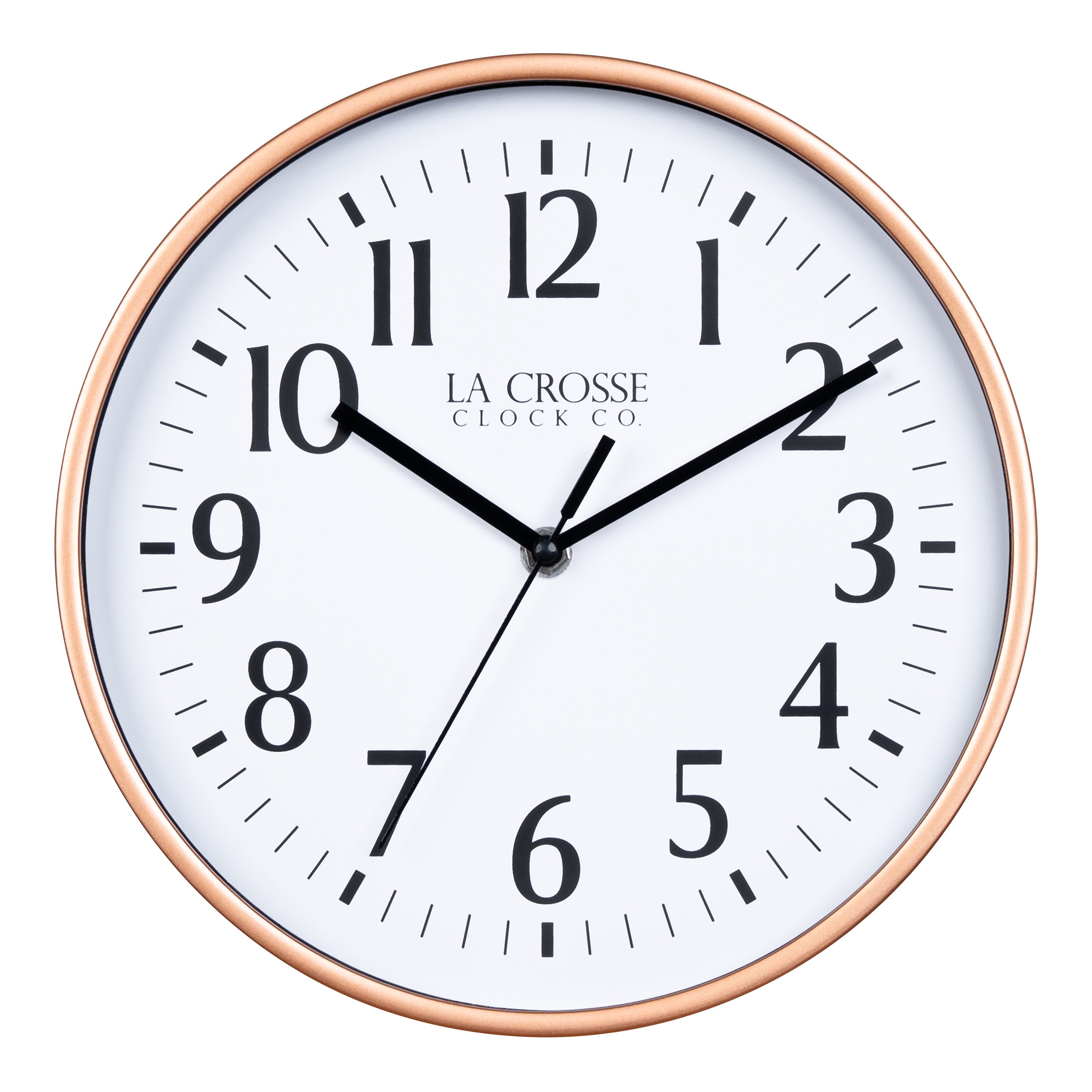 404-3025C 10-inch Basics Analog Wall Clock – Copper