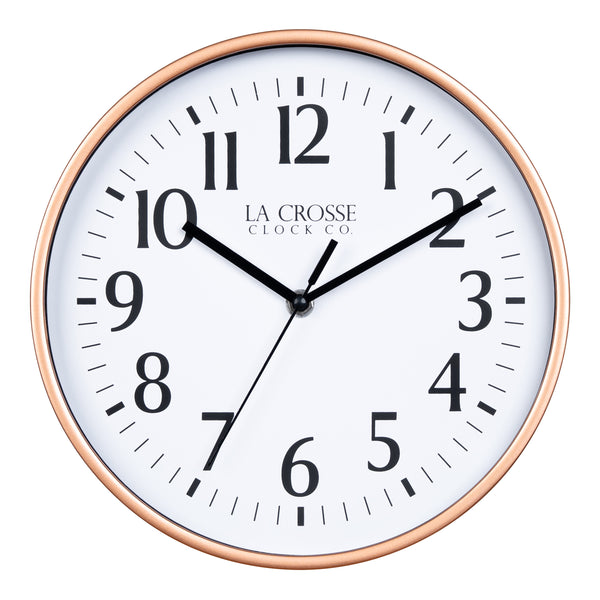 404-3025C 10-inch Basics Analog Wall Clock – Copper