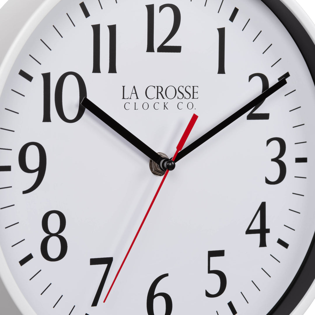 404-3025W 10-inch Basics Analog Wall Clock – White