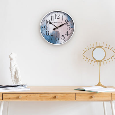 404-3028A 10.8-inch Brushstroke Wall Clock