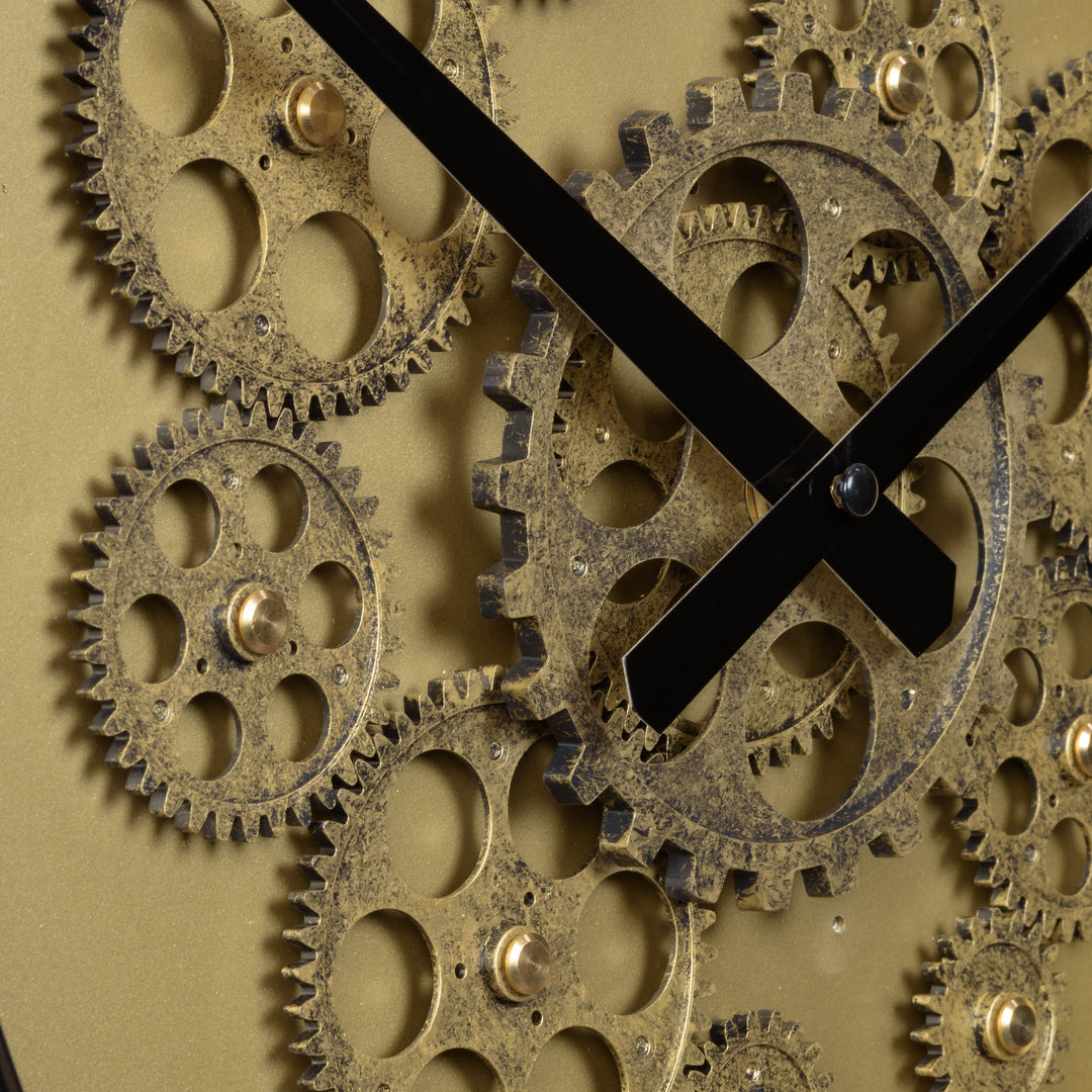 404-3439 15-inch Moving Gears Wall Clock