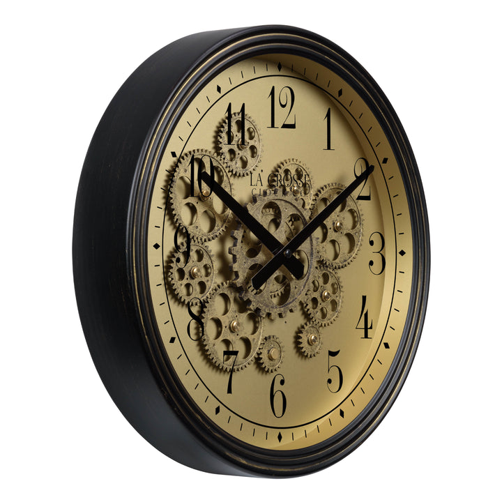 404-3439 15-inch Moving Gears Wall Clock