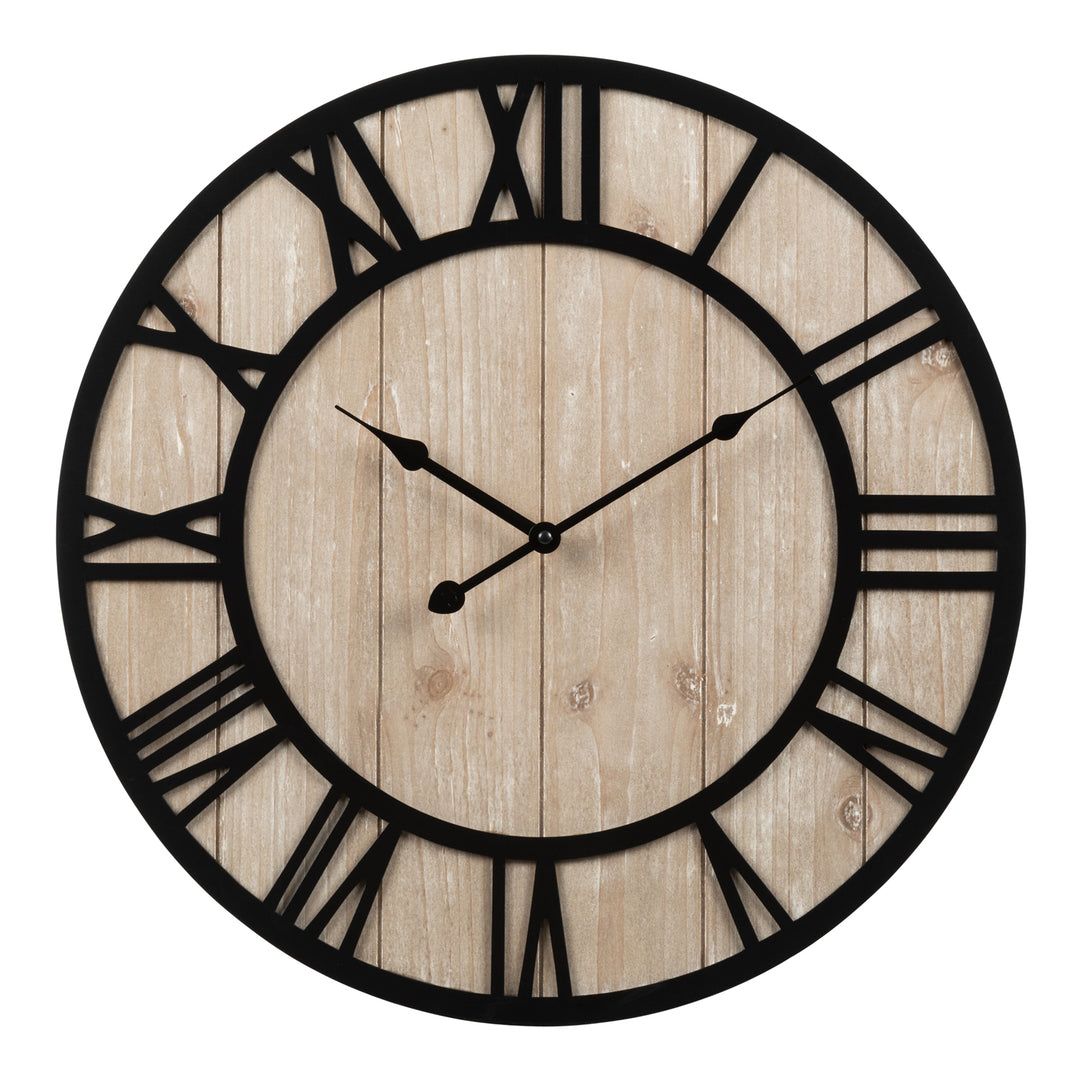 404-3450 19.7-inch Harper Wood Wall Clock