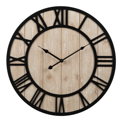 404-3450 19.7-inch Harper Wood Wall Clock