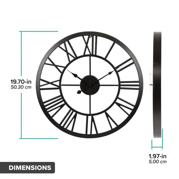 404-3450B 19.7-inch Edison Lighted Wall Clock