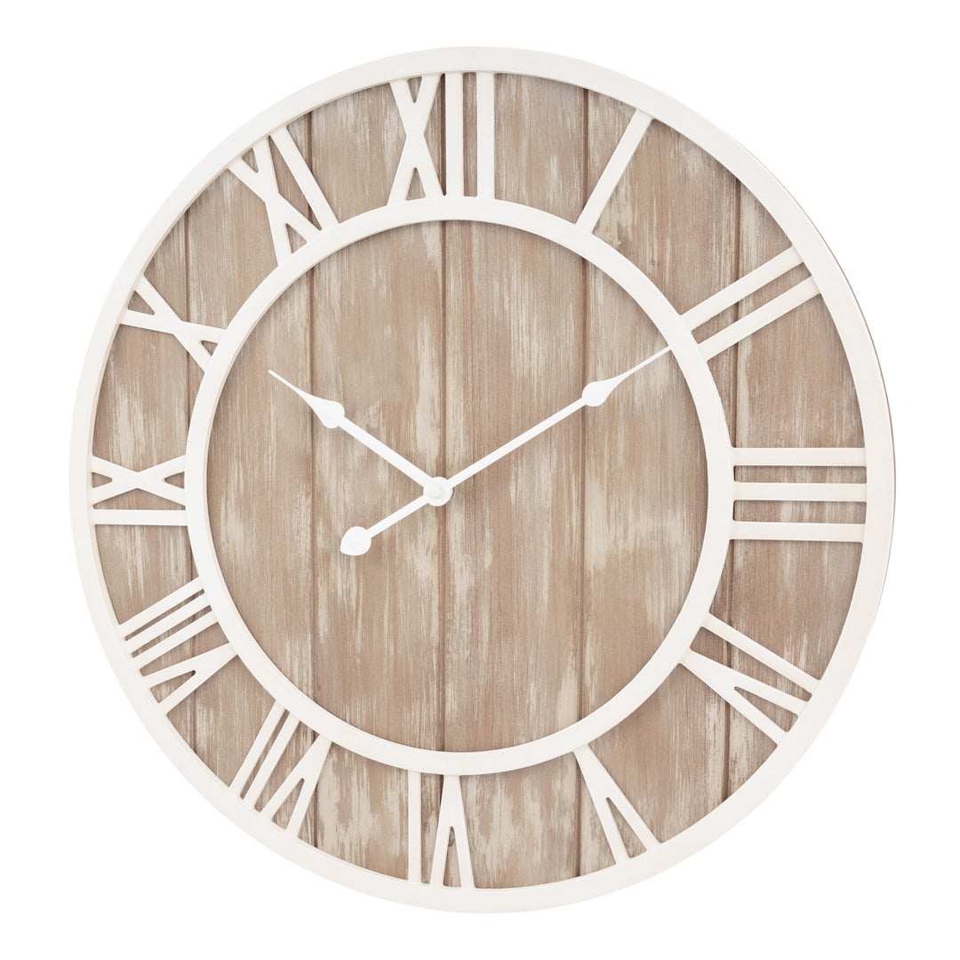 404-3450 19.7-inch Harper Wood Wall Clock