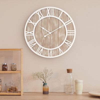 404-3450 19.7-inch Harper Wood Wall Clock