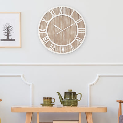 404-3450 19.7-inch Harper Wood Wall Clock