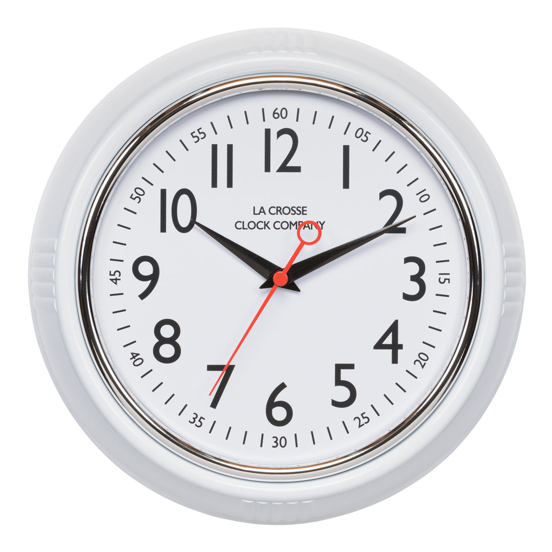 404-3624W 9.6-inch Schoolhouse Wall Clock – La Crosse Technology